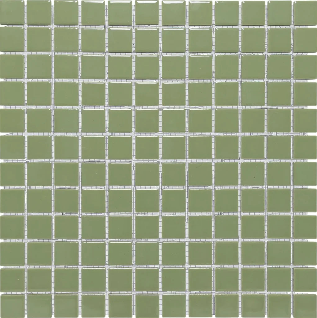 Olive Green Glossy mozaïektegel 2