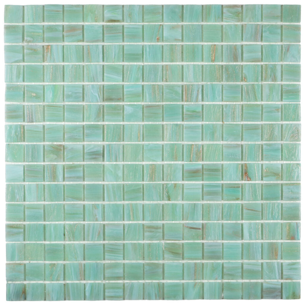 Aqua Green Golden Vein mozaïektegel 2