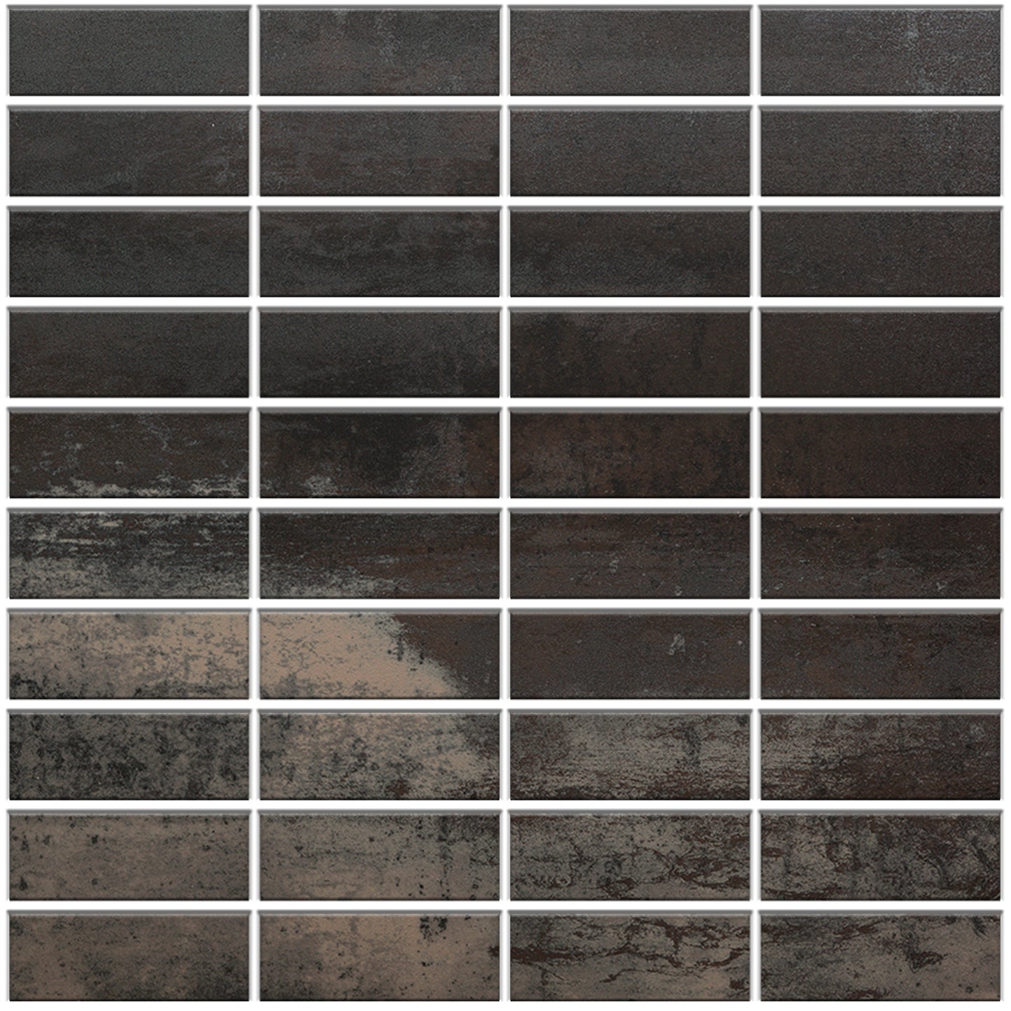 Corten Mosaico  B  (2,) Zie omschrijving MAT keramische tegel