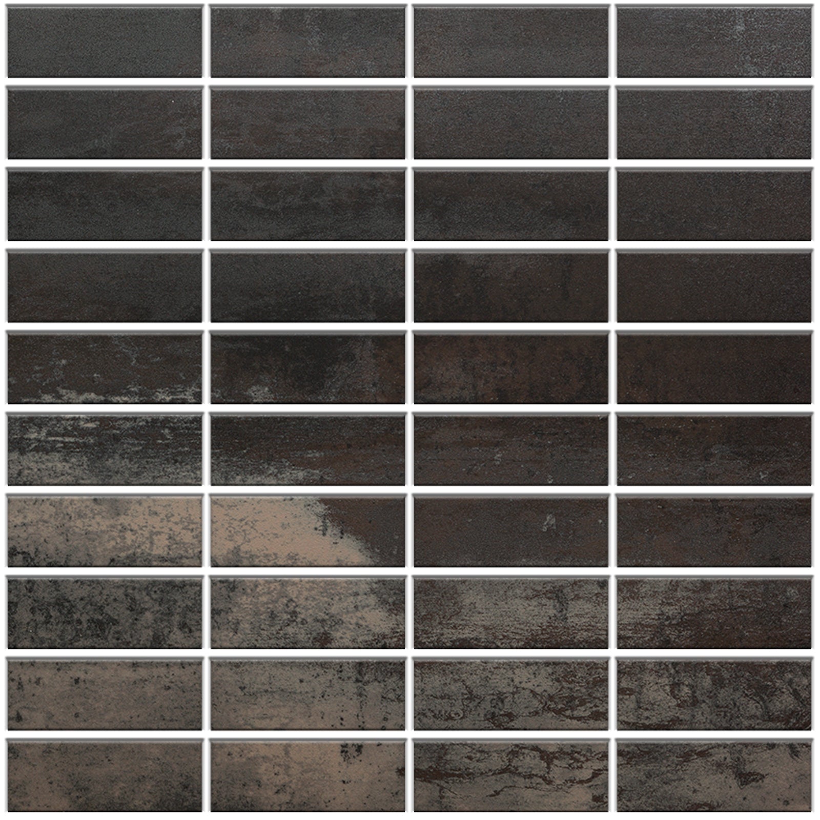 Corten Mosaico  B  (2,) Zie omschrijving MAT keramische tegel