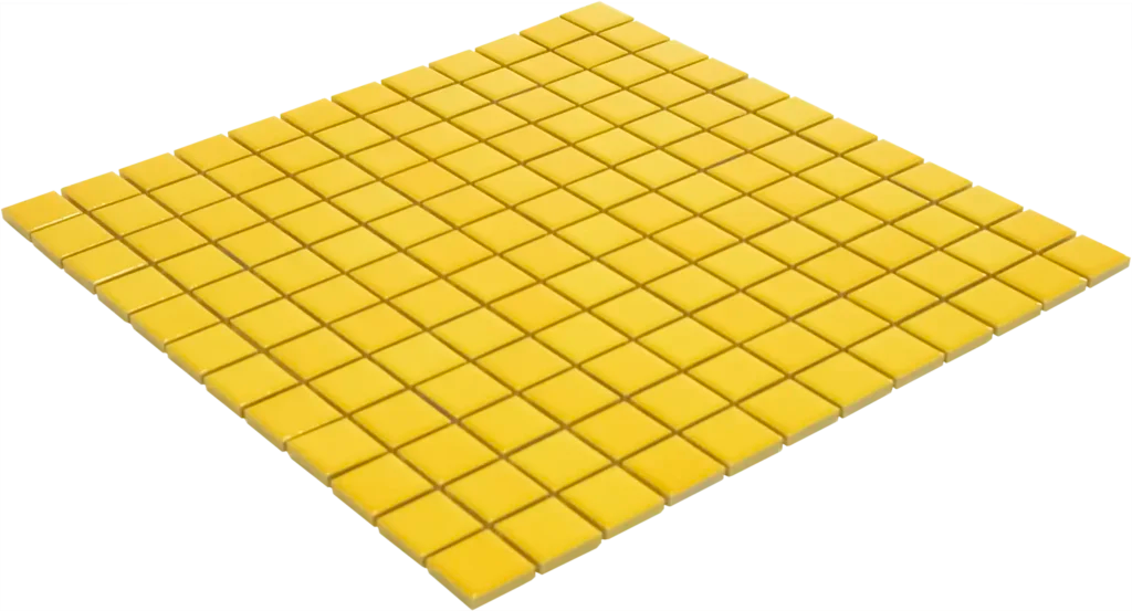 Flamed Yellow Glossy mozaïektegel