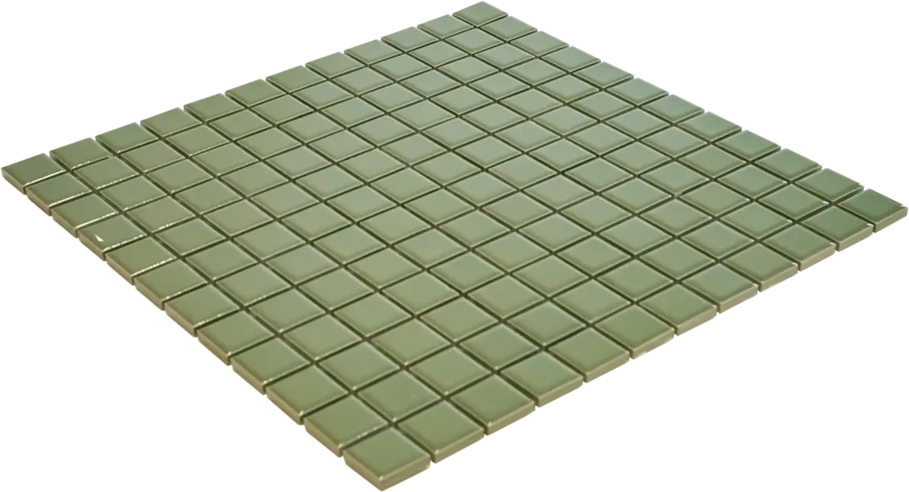 Olive Green Glossy mozaïektegel