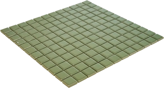 Olive Green Glossy mozaïektegel