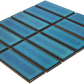 Azure Blue Speckle Glossy mozaïektegel