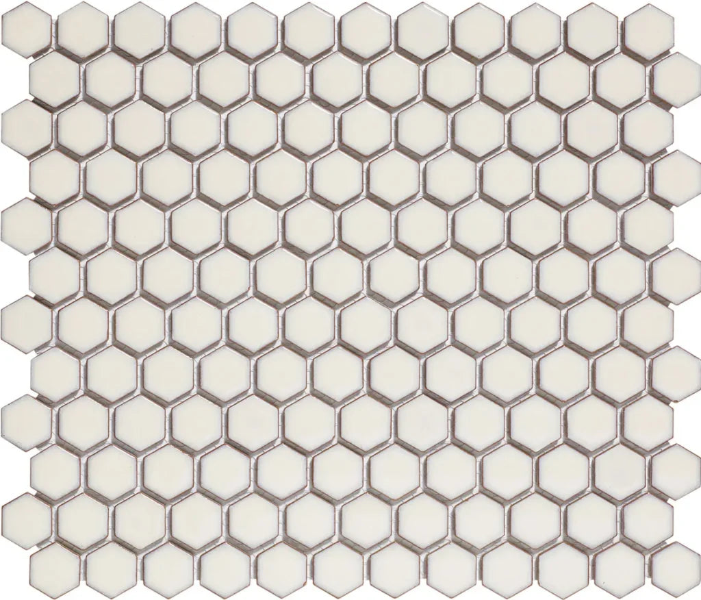 Soft White Edge Glossy mozaïektegel 2
