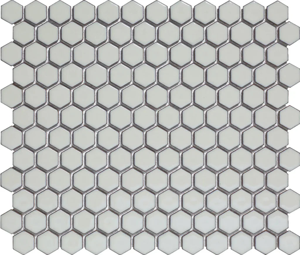 Soft Grey Edge Glossy mozaïektegel 2