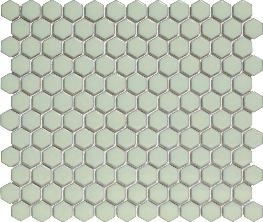 Soft Green Edge Glossy mozaïektegel 2