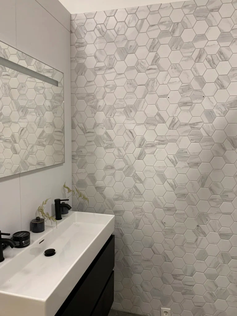 Carrara White Matt mozaïektegel 4