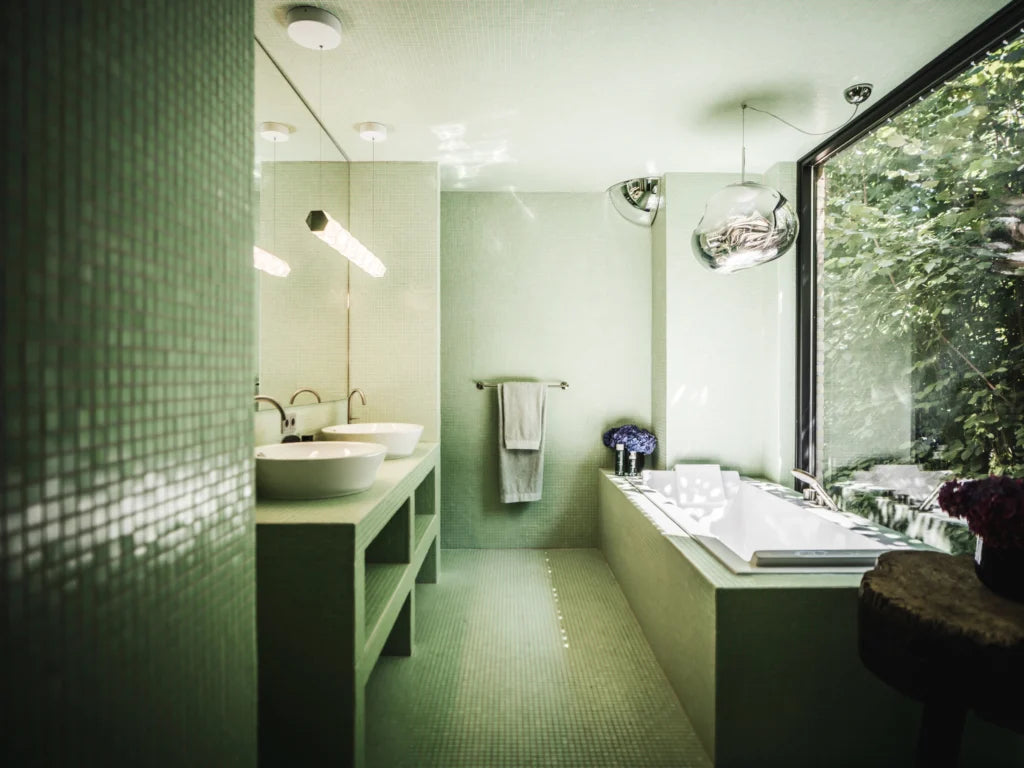 Ultra Light Green Soft Grain mozaïektegel 2