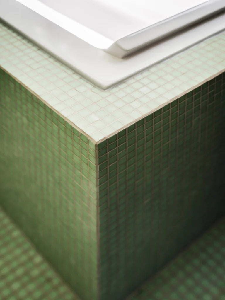 Ultra Light Green Soft Grain mozaïektegel 8