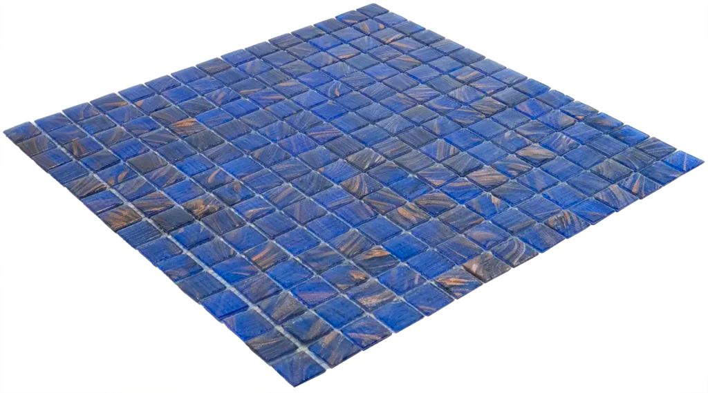 Medium Blue Golden Vein mozaïektegel