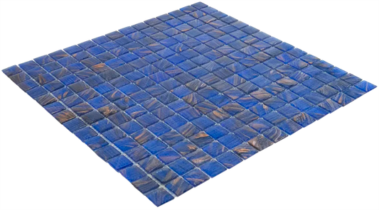 Medium Blue Golden Vein mozaïektegel