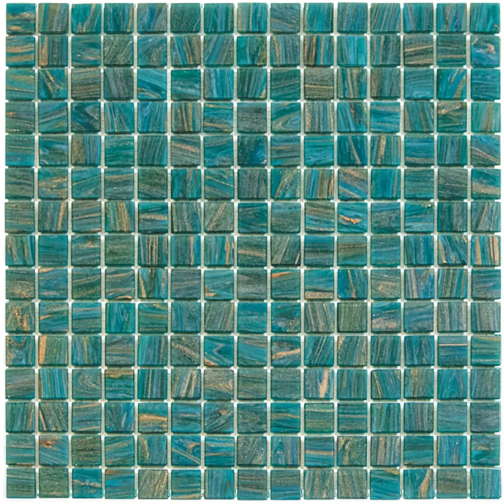 Turquoise Golden Vein mozaïektegel 2