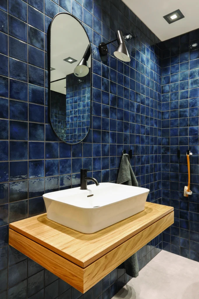 Indigo Glossy mozaïektegel 4