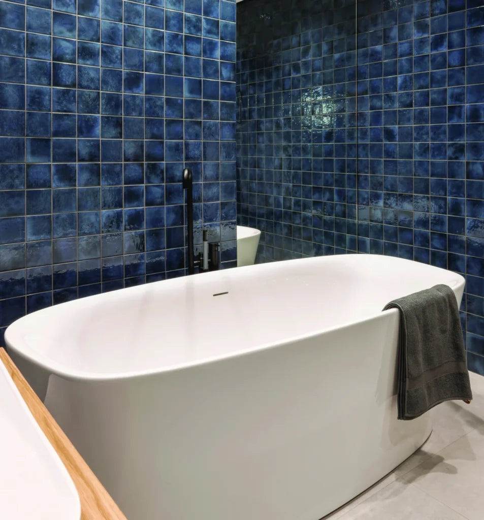 Indigo Glossy mozaïektegel 2