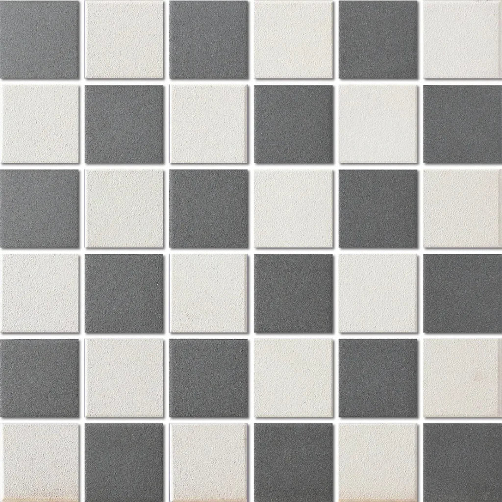 Chessboard Super White Matt R11 mozaïektegel 2