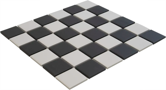Chessboard Super White Matt R11 mozaïektegel