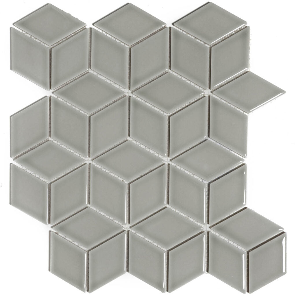 Light Grey Glossy mozaïektegel 2