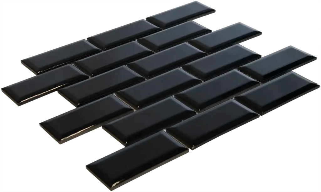 Black Glossy mozaïektegel