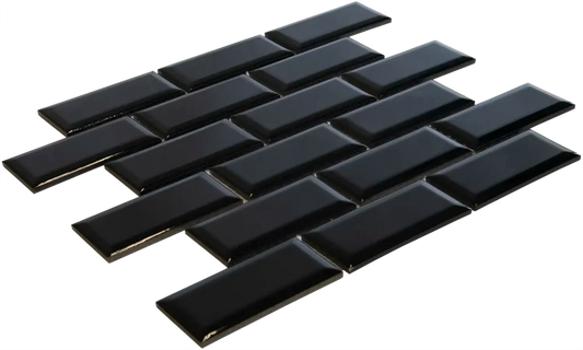 Black Glossy mozaïektegel