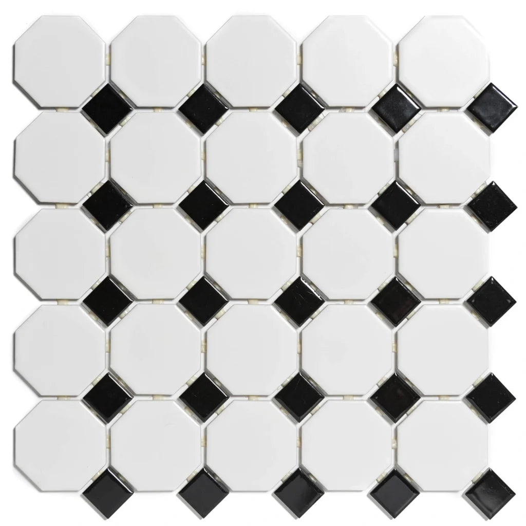 White Black Matt Glossy mozaïektegel 3