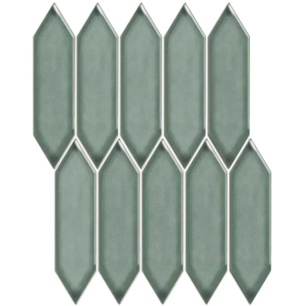 Green Grey Glossy mozaïektegel 3