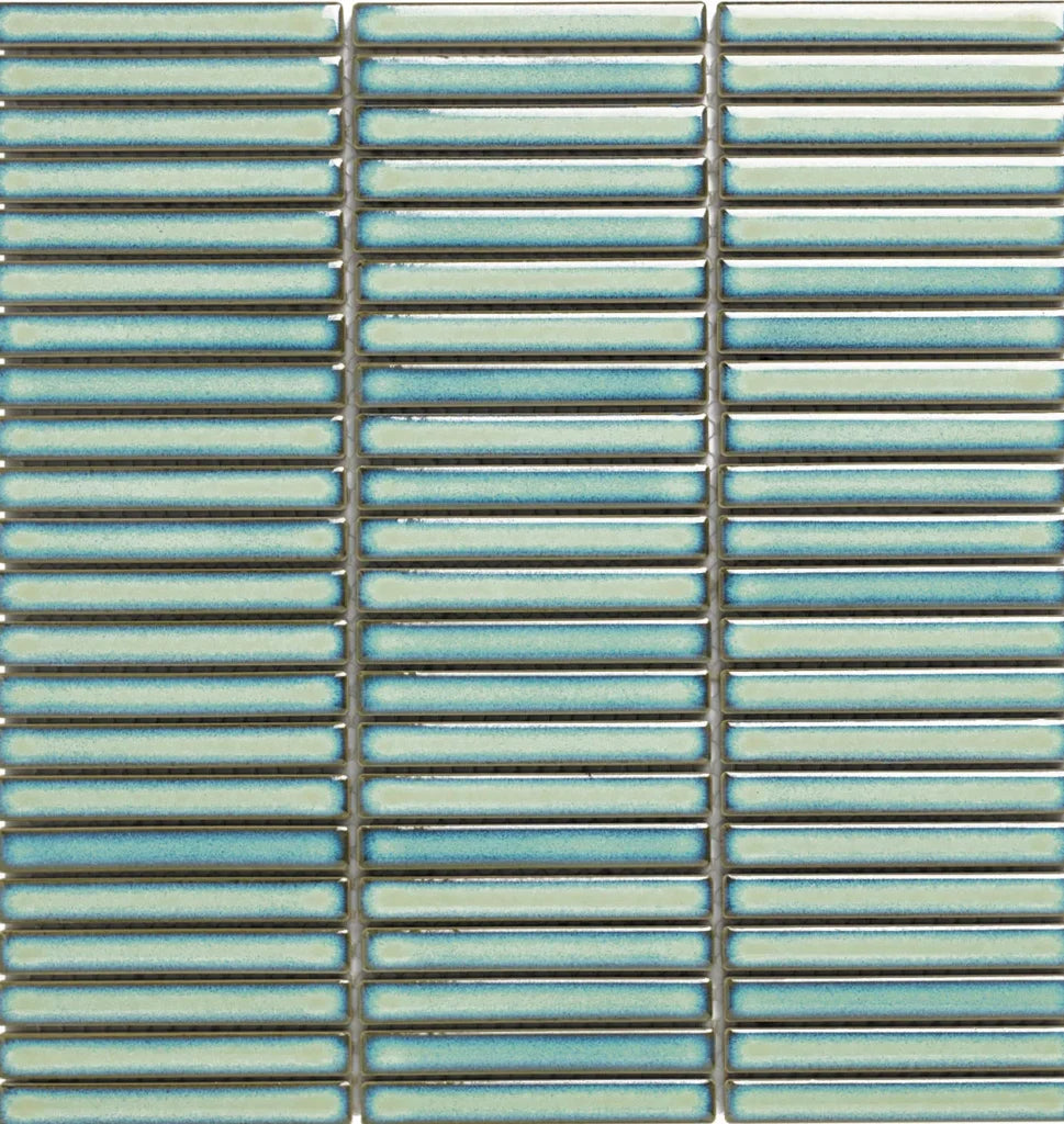 Light Green Speckle Glossy mozaïektegel 3