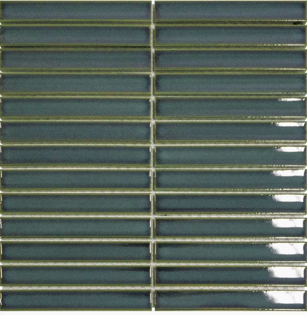 Forest Green Glossy mozaïektegel 3
