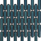 Azure Blue Speckle Glossy mozaïektegel 3