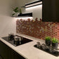 Burgundy Matt Glossy mozaïektegel 5