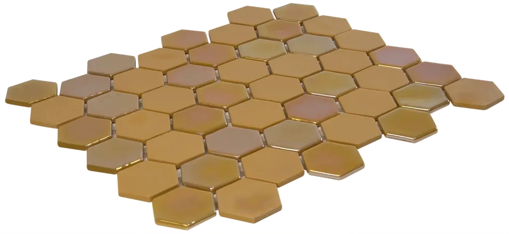 Mustard Matt Glossy mozaïektegel