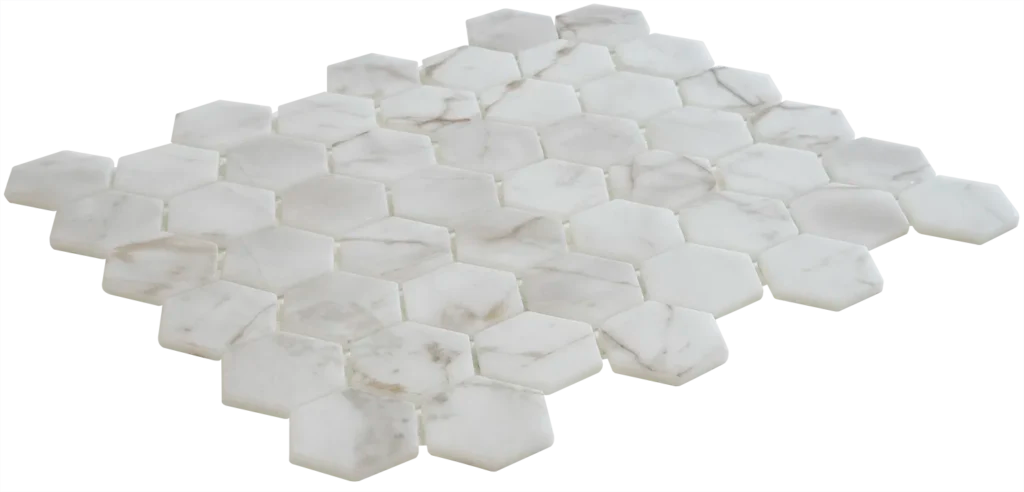 Bianco Marble Print Matt mozaïektegel