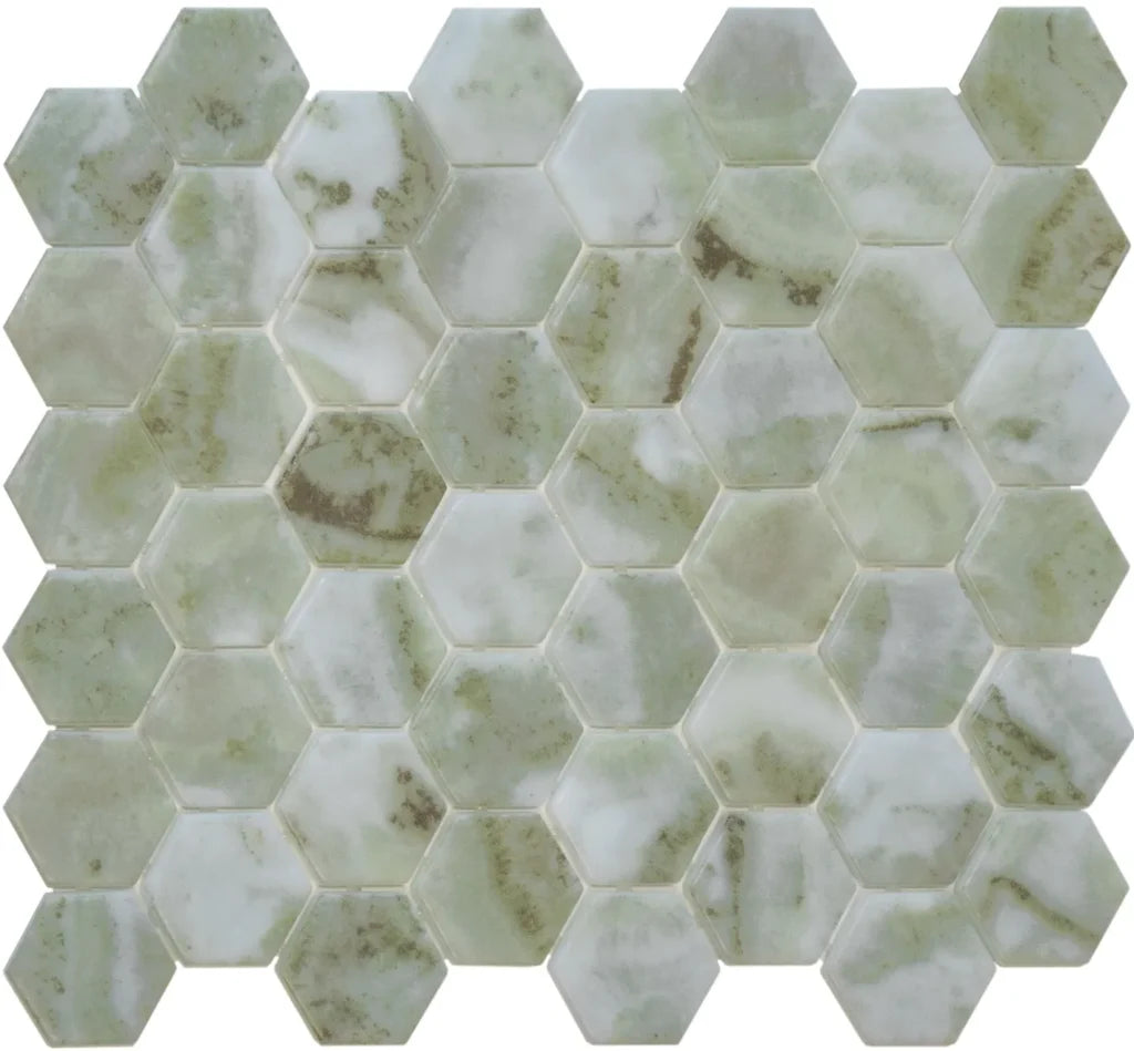 Verde Marble Print Matt mozaïektegel 2