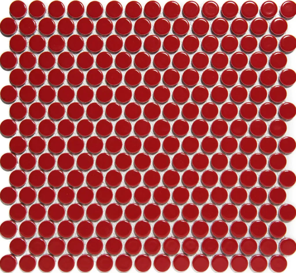 Red Glossy mozaïektegel 3