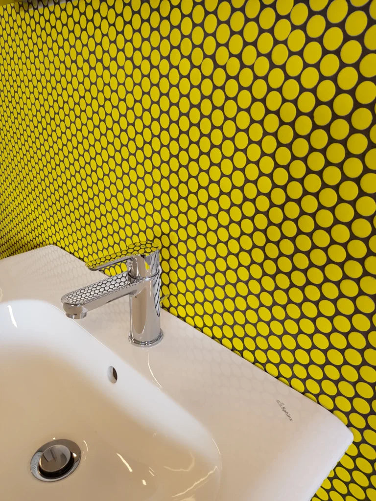 Yellow Glossy mozaïektegel 3