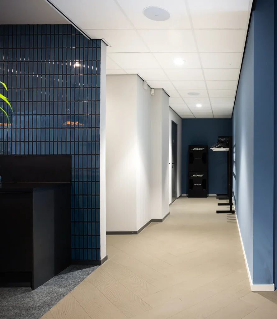 Azure Blue Speckle Glossy mozaïektegel 8