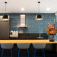 Azure Blue Speckle Glossy mozaïektegel 4