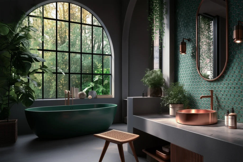 Forest Green Glossy mozaïektegel 4