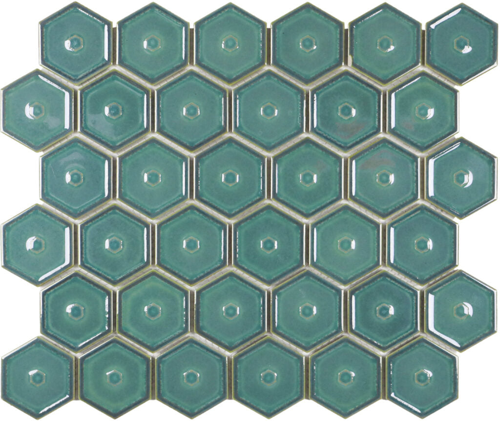 Forest Green Glossy mozaïektegel 3