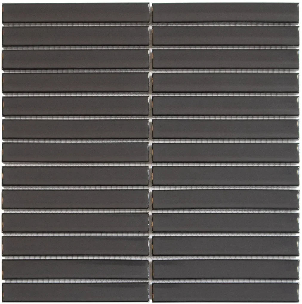 Carbon Gray Glossy mozaïektegel 3