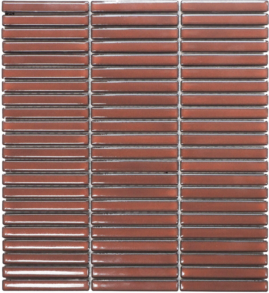 Smoked Cherry Glossy mozaïektegel 3