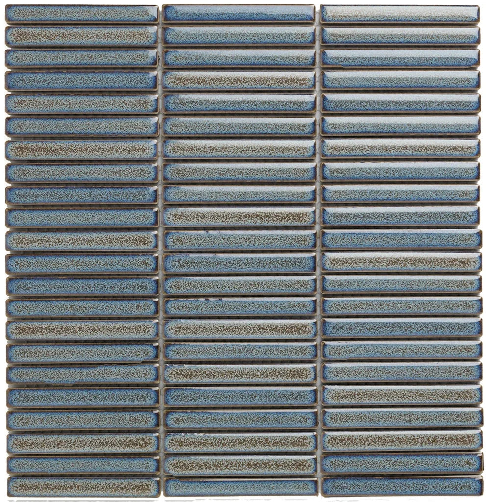 Grey Blue Speckle Glossy mozaïektegel 3