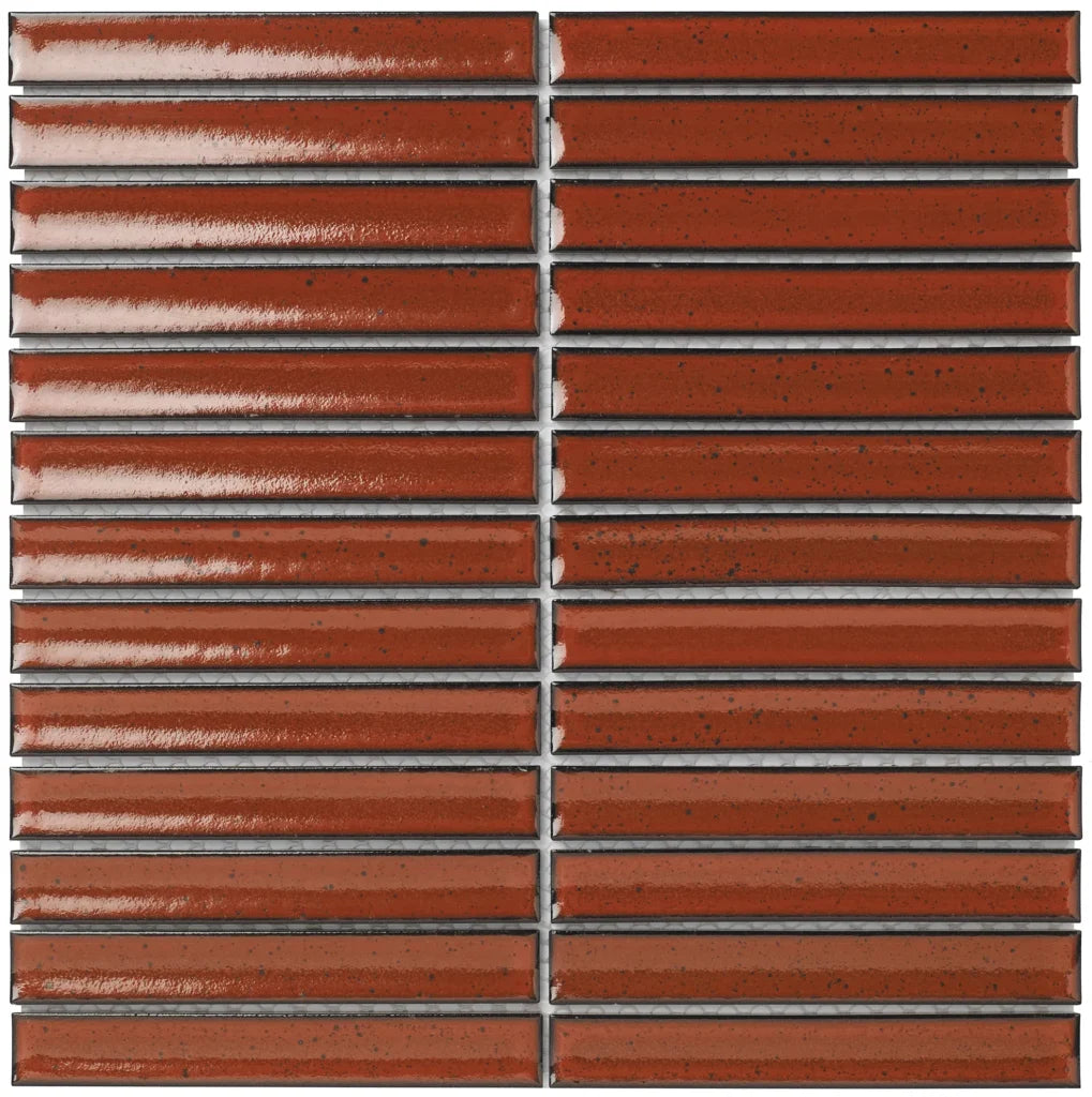 Terra Red Glossy mozaïektegel 3